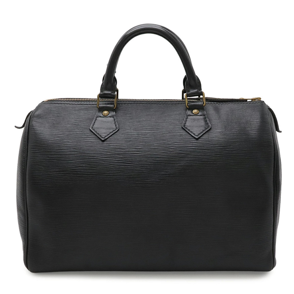 LOUIS VUITTON Epi Speedy Handbag Boston Bag Leather Noir Black